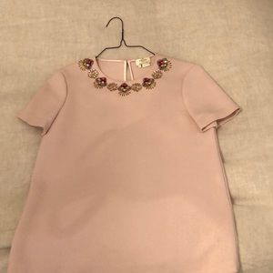Kate spade Pink Top with Gem Detail